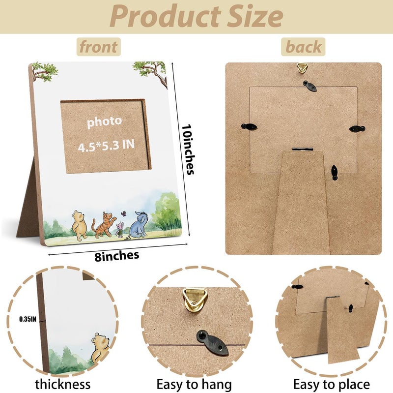 Hatzelou Baby Shower Sign Picture Frame - Sonogram Picture Frame & Guest Book Frame - Cute Animals Decor for Baby Shower Party Supplies - Gender Reveal - Image 2
